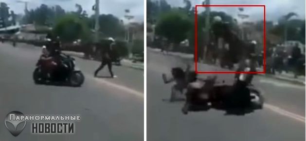 Возникший из ниоткуда мотоцикл спровоцировал ДТП