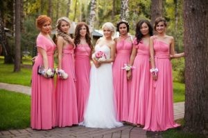 Длинные платья в пол для подружек невесты — фото — свадебные советы