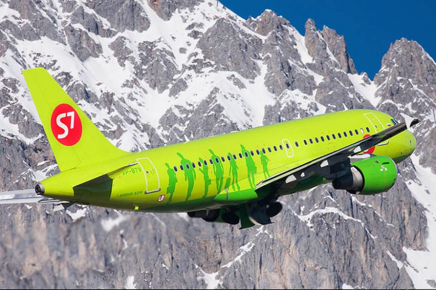 Распродажа авиабилетов S7 Airlines по местным и зарубежным направлениям со скидкой 60%