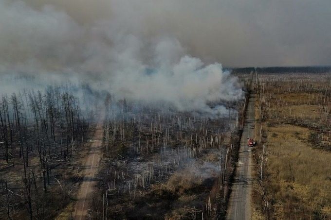 Пожар в Чернобыльской зоне удалось потушить: угрозы радиационного загрязнения нет