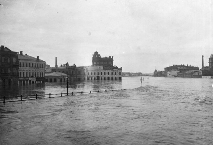 Потоп в Москве 1908 года на старых фото и открытках