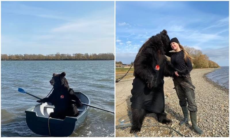 Россиянка Вероника Дичка сделала «дикую» фотосессию с медведем на рыбалке