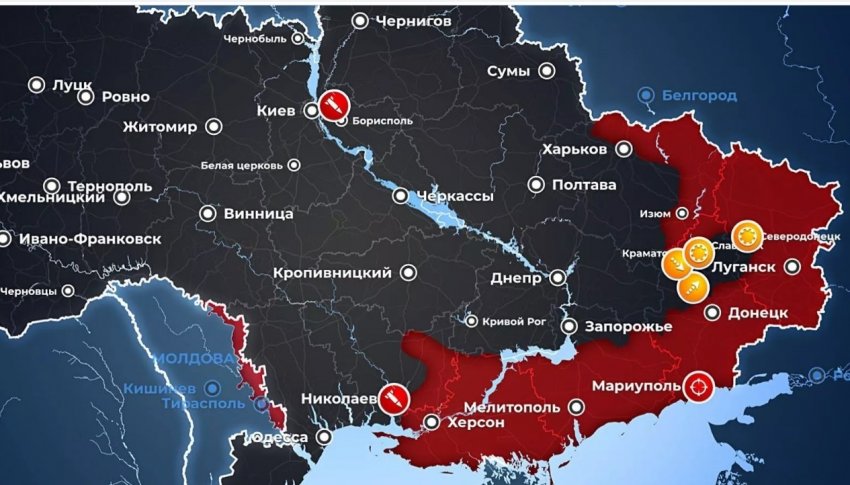 Свежая карта боевых действий на Украине от 18.04.2022: последние новости сегодня